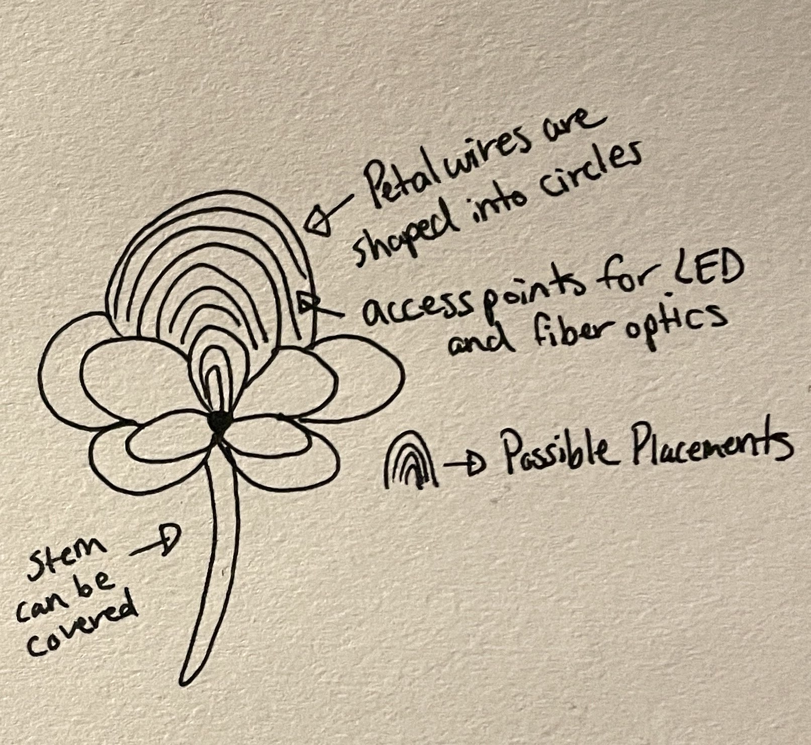 LED and Fiber Optic Access Points Sketch